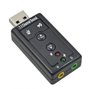 Adaptador de Sonido Envolvente Virtual 7.1 Externo USB 2.0