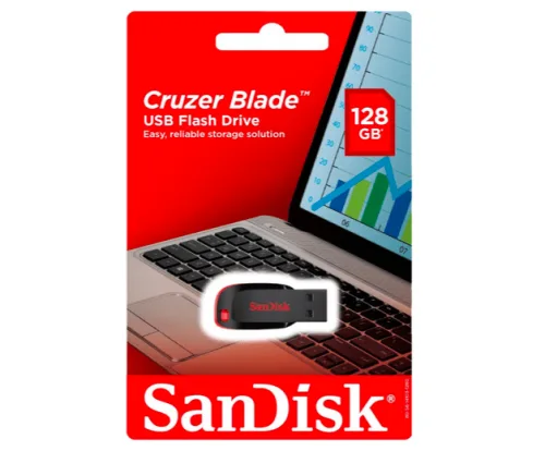 Pendrive Sandisk Cruzer Blade 128GB USB 2.0