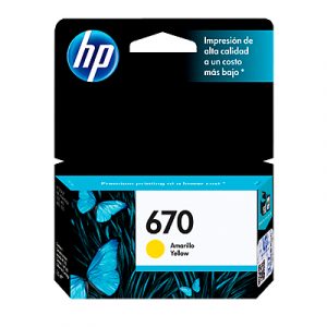 Tinta 670 Hp original yellow