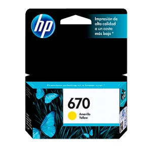 Tinta 670 Hp original yellow