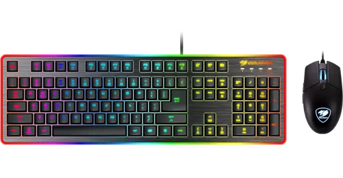 Teclado cougar deathfire ex backlit con mouse incluido usb 37df2xnmb