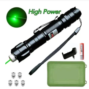 Puntero láser de Enfoque Ajustable, 532nm, 500 a 10000 metros