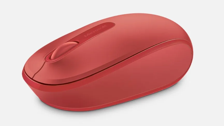 Mouse Microsoft Inalámbrico Wireless Mobile 1850 Rojo