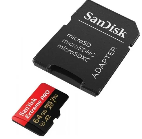 Tarjeta de Memoria Micro Sd Extreme Pro 64gb Sandisk 4k 200mb/s drone go pro