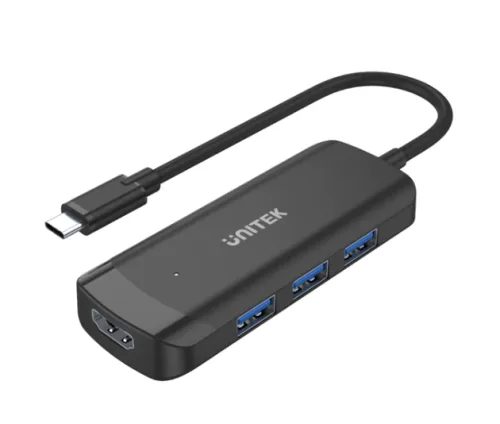 Adaptador UHUB Q4+ Concentrador Usb-C con Alimentación 4 en 1 con HDMI
