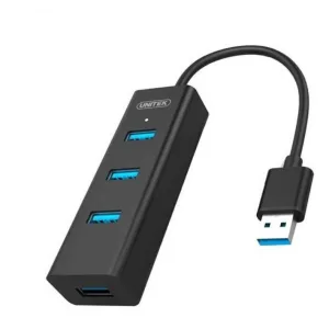 MINI HUB UNITEK USB 3.0 4 PUERTOS NEGRO Y-3089