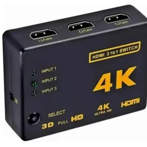 Switch Hdmi 4k 3x1 Splitter Video Alta Calidad Control remoto