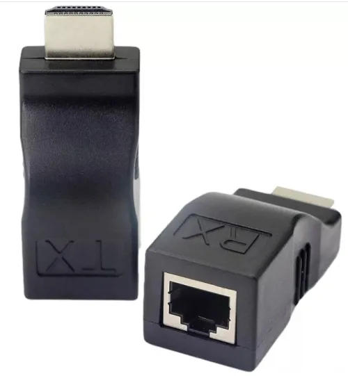 Extensor HDMI por Cable de Red Cat5-Cat6 Negro Teknitek