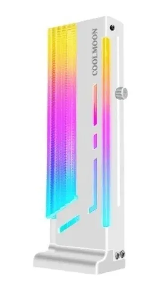 Soporte Vertical Coolmoon Gpu Colorido 5v A-RGB color blanco.