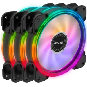 Ventiladores Rgb Alseye Halo 4.0 + Hub + Ctrl  PACK 3