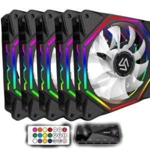 Ventiladores Pc Argb + Hub + Control Alseye Kit De 5