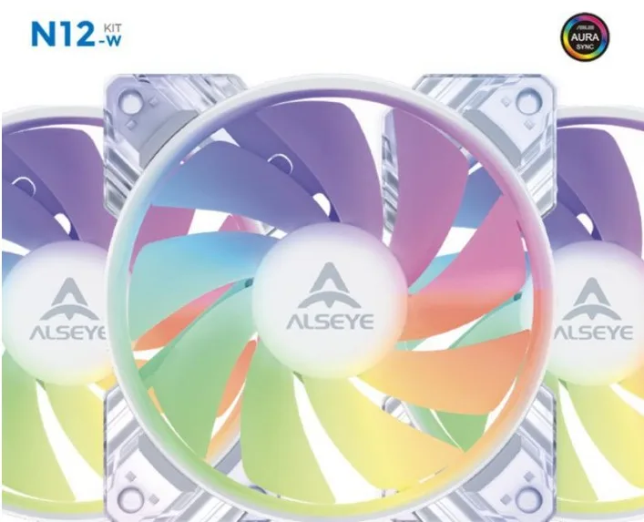 Ventiladores Rgb Alseye 4pin Pwm +aura Sync 3pin KIT 3 N12
