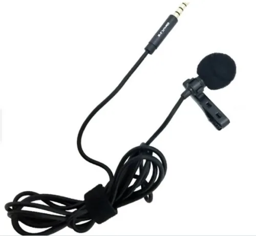 MICROFONO CON CLIP 3.5MM, 1,5 MTS. NEGRO