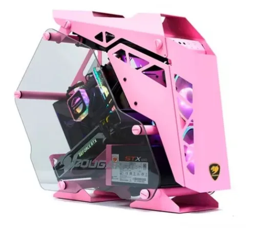Gabinete Gamer Cougar Mini Conquer Pink