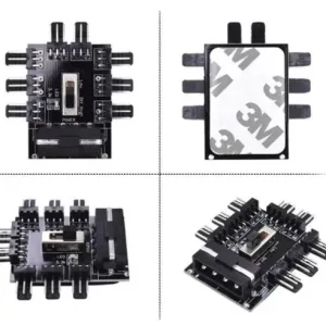 Hub Splitter 8 Ventiladores Fan 3 Pin Molex Switch