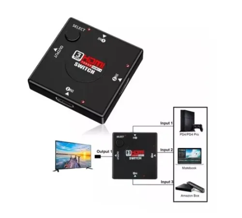 Switch Hub Hdmi 3x1 Full Hd 1080p Alta Definición - Imagen 2