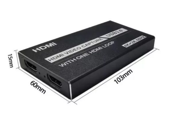 Tarjeta Capturadora Video 4k/2k 60hz Hdmi Usb 2.0/3.0 BLack - Imagen 2