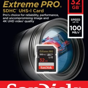SanDisk Extreme PRO SDHC 32GB 100/90 MB/s C10 V30 UHS-I U3 (SDSDXXO-032G-GN4IN)