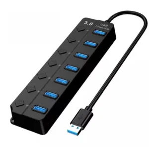 Hub Splitter Usb 3.0 A 7x Usb 3.0 Windows Mac Indicador Led