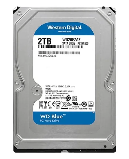 Disco Duro HDD PC SATA Interno WD Blue 2TB 3.5" Western Digital WD20EZAZ