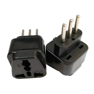 Adaptador Enchufe Corriente Us A-b Americano A Nacional L Con Tierra