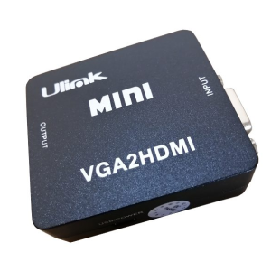 Adaptador VGA a HDMI - Ulink - VGA Hembra + Audio a HDMI Hembra