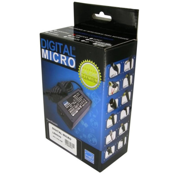 Cargador Lenovo Alternativo Digital Micro 20V-3.25A 65W Punta 5.5x2.5mm