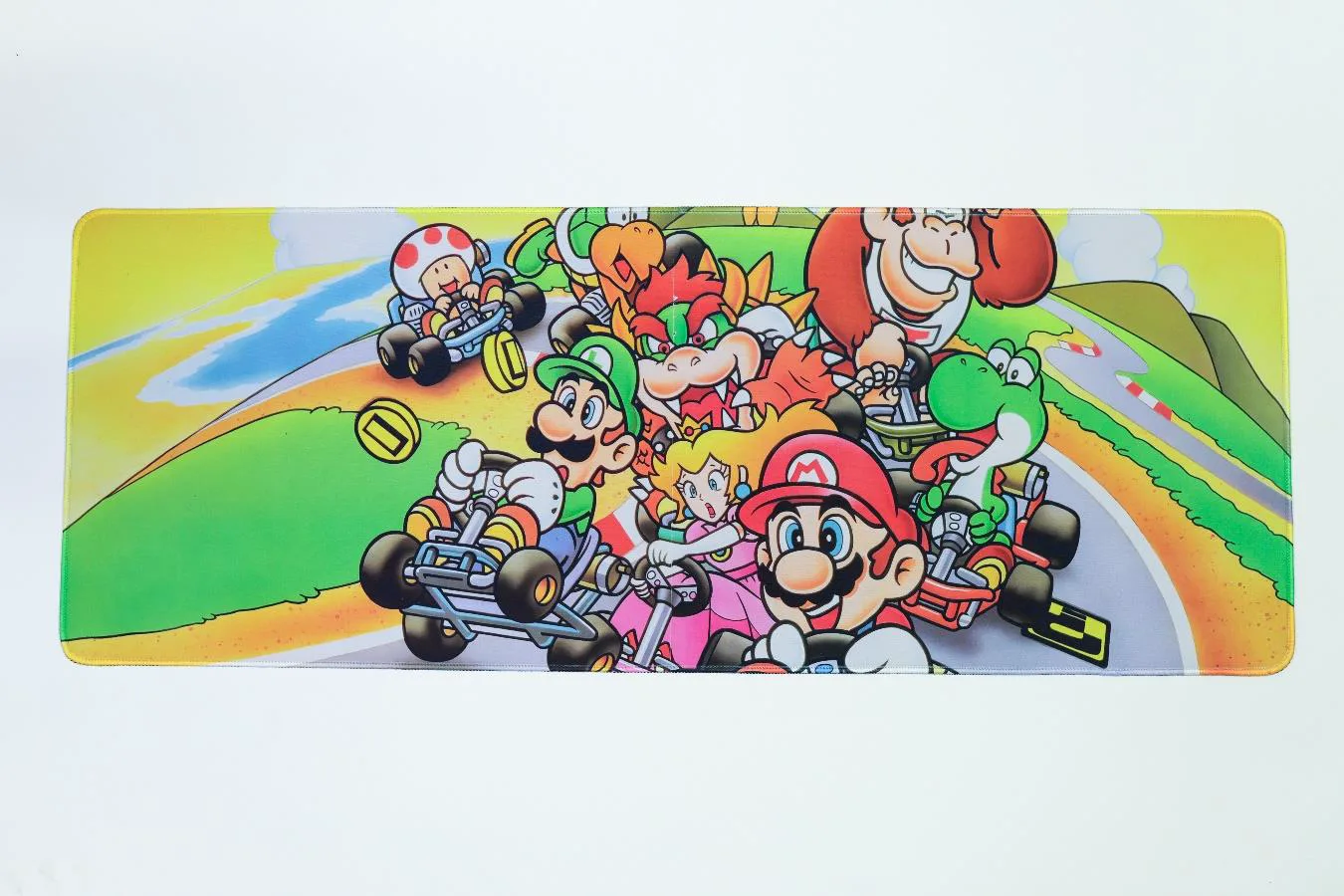 MousePad XXL Diseño Super Mario Kart 80x30cm Bordado