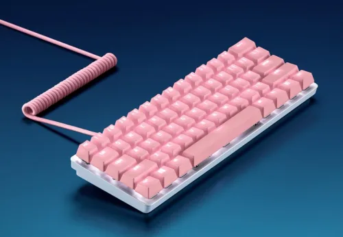 Keycap + Coiled Cable Quartz Pink (Ingles) Teclas - Imagen 2