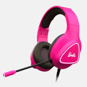 Audífonos Khali Gaming Barbie Rosa Led Krom