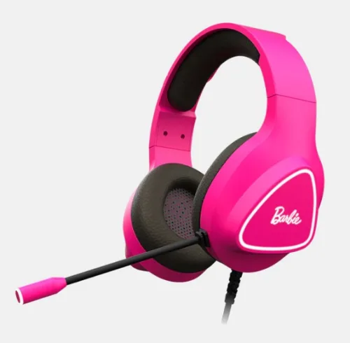 Audífonos Khali Gaming Barbie Rosa Led Krom