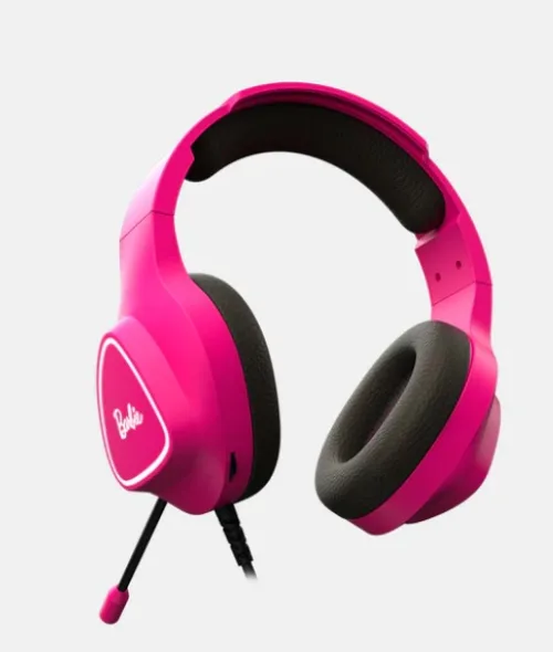 Audífonos Khali Gaming Barbie Rosa Led Krom - Imagen 2