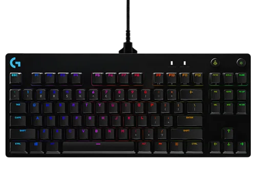 Teclado Gamer Logitech G Pro RGB, Mecánico, Switch GX Blue, Alámbrico, Negro