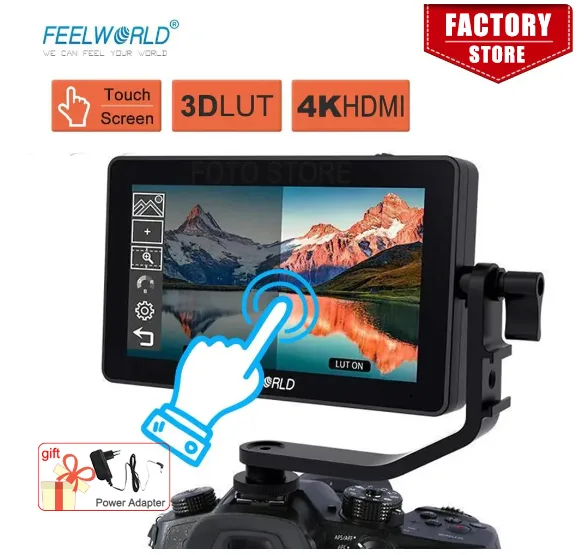 Monitor Táctil FeelWorld F6 Plus V2, Monitor de campo DSLR de 5,5"