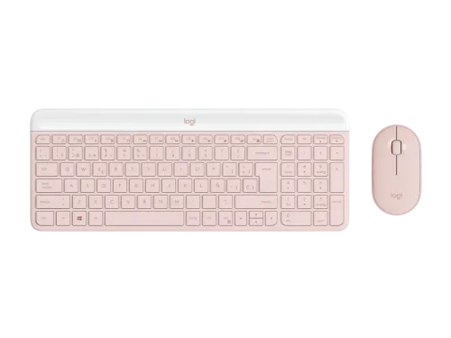 Kit Mouse + Teclado Logitech Inalámbrico Pink