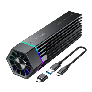 Cofre Ineo SSD M.2 NVMe USB3.1 Gen 2 Tipo-C RGB