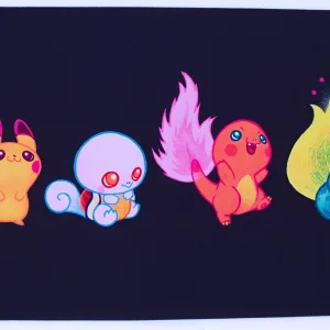 MousePad XL Diseño Pokemon 61x35cm Sin Bordado