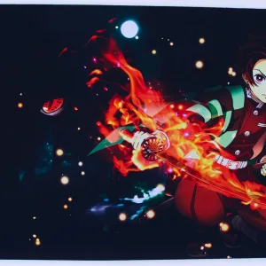 MousePad XL Diseño Demon Slayer - Kimetsu No Yaiba 61x35cm Sin Bordado