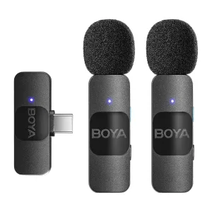 Microfono inalambrico lavalier dual Boya Tipo C