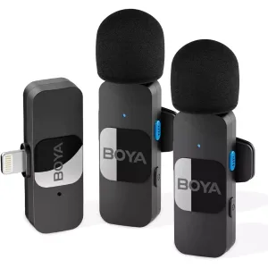 Microfono inalambrico lavalier dual Boya lighting para Iphone BY-V2