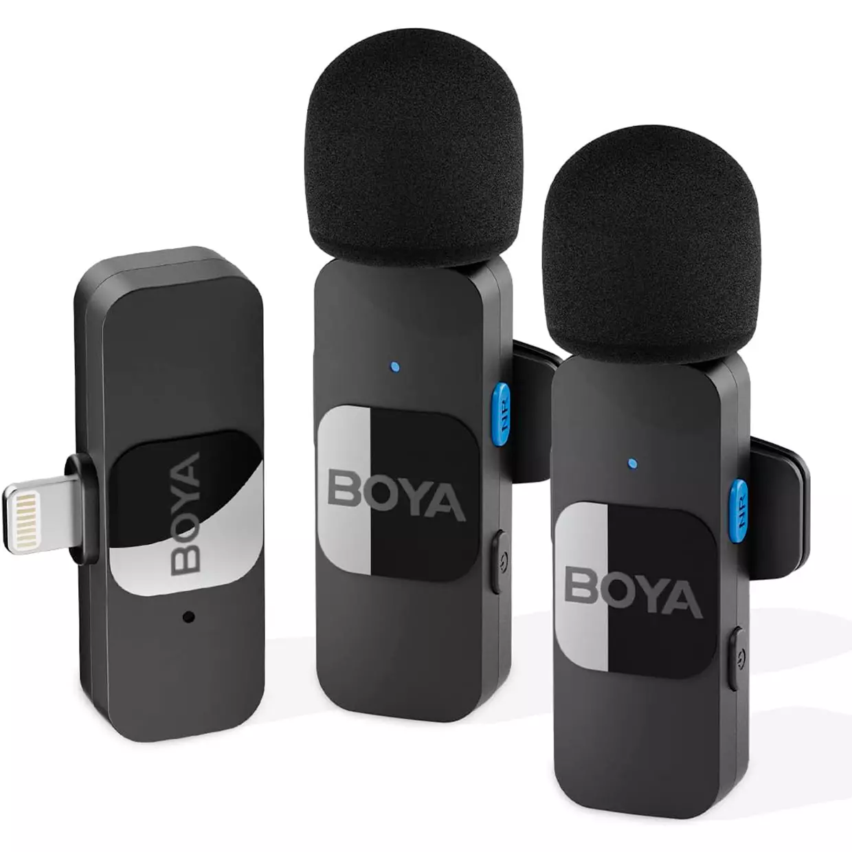 Microfono inalambrico lavalier dual Boya lighting para Iphone BY-V2