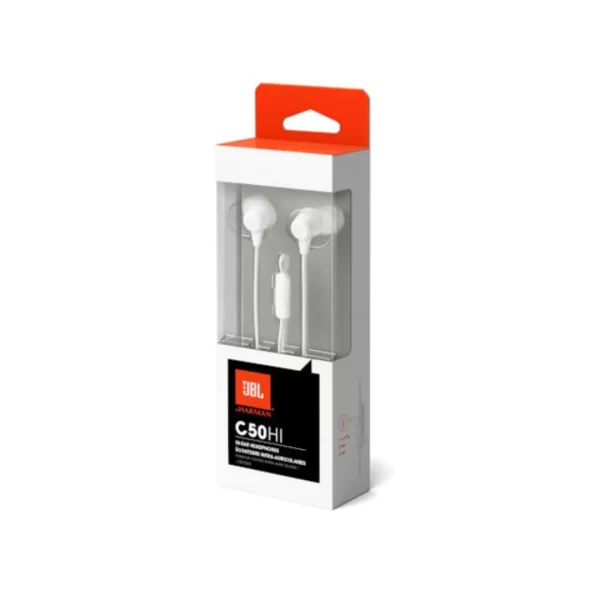 Audifonos C50HI IN-EAR JBL con cable blanco