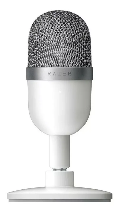 Micrófono Gamer Razer Seiren Mini Ultra Mercury White, Streaming, Condensador Compacto USB