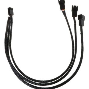 Cable de ventilador Pwm de 4 pines, 3 divisores, 27cm de largo