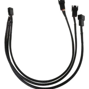 Cable de ventilador Pwm de 4 pines, 3 divisores, 27cm de largo