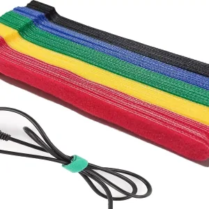 Amarra Para Cables Velcro 5 Colores - 50 Unidades