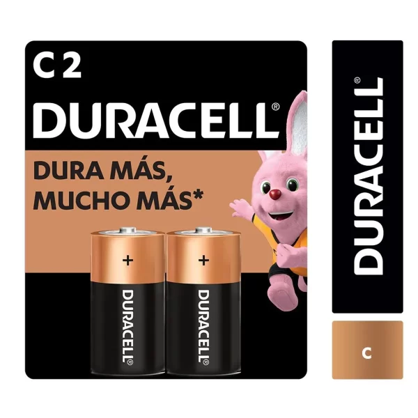 Pilas duracell C X2 blister
