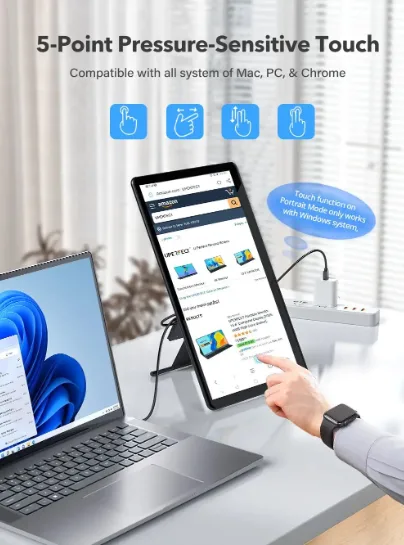 Monitor portatil Uperfect tactil 15.6" Usb-C (open box) nuevo