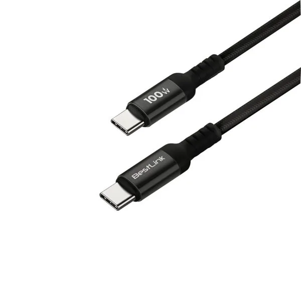 Cable de carga Bestlink USB tipo C-tipo C 100W Antinudos