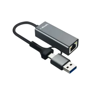 Adaptador USB Tipo C/A  Gigabit  RJ45 (10/100/1000) ULINK